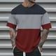 thumbnail image 4 of Camisetas de Cuello de la Tripulación de los Hombres de Verano Redondo Cuello Impreso Camiseta, Top Atlético de Secado Rápido Casual para los Hombres, 4 of 5