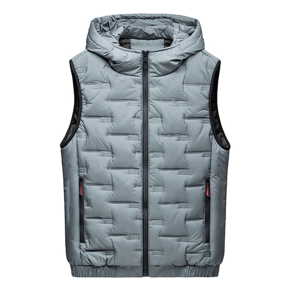 Riecok Vests for Men Stand up Collar Sleeveless Hooded Jackets Zip up Coats with Multiple Pockets Casual Athletic Outerwear