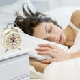 thumbnail image 4 of Silent Morning Alarm Clock, Vintage Retro Alarm Clock Night Light Loud Ringing Double Bell Quartz, 4 of 5