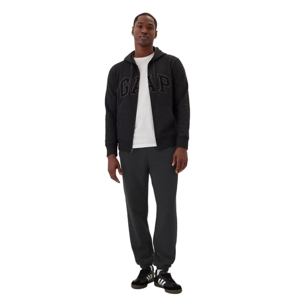 Forro polar con el logotipo de Joggers GAP para hombre, gris antracita, talla S