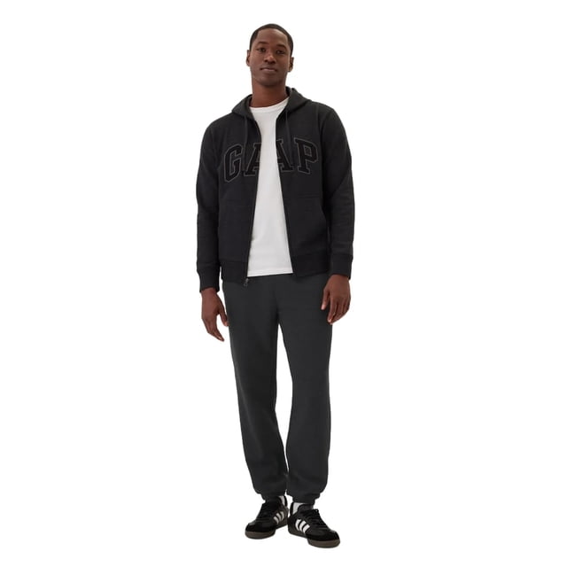 Forro polar con el logotipo de Joggers GAP para hombre, gris antracita, talla L
