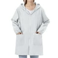 thumbnail image 1 of ManxiVoo Women's Waterproof Zipper Jacket Quick Dry Outdoor Coat With Secure Pockets For Cycling And Commuting XXXL Size Grey, 1 of 8