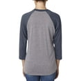 thumbnail image 4 of Mens Clementine Tri-Blend 3/4-Sleeve Raglan Tee, 4 of 4