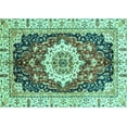 thumbnail image 1 of Ahgly Company Machine Washable Indoor Rectangle Abstract Turquoise Blue Modern Area Rugs, 8' x 12', 1 of 4