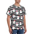 thumbnail image 4 of Yiaed Cute Chicken Print Mens Short Sleeve Tight Fit T-Shirt, Crewneck Casual Tee-Small, 4 of 5