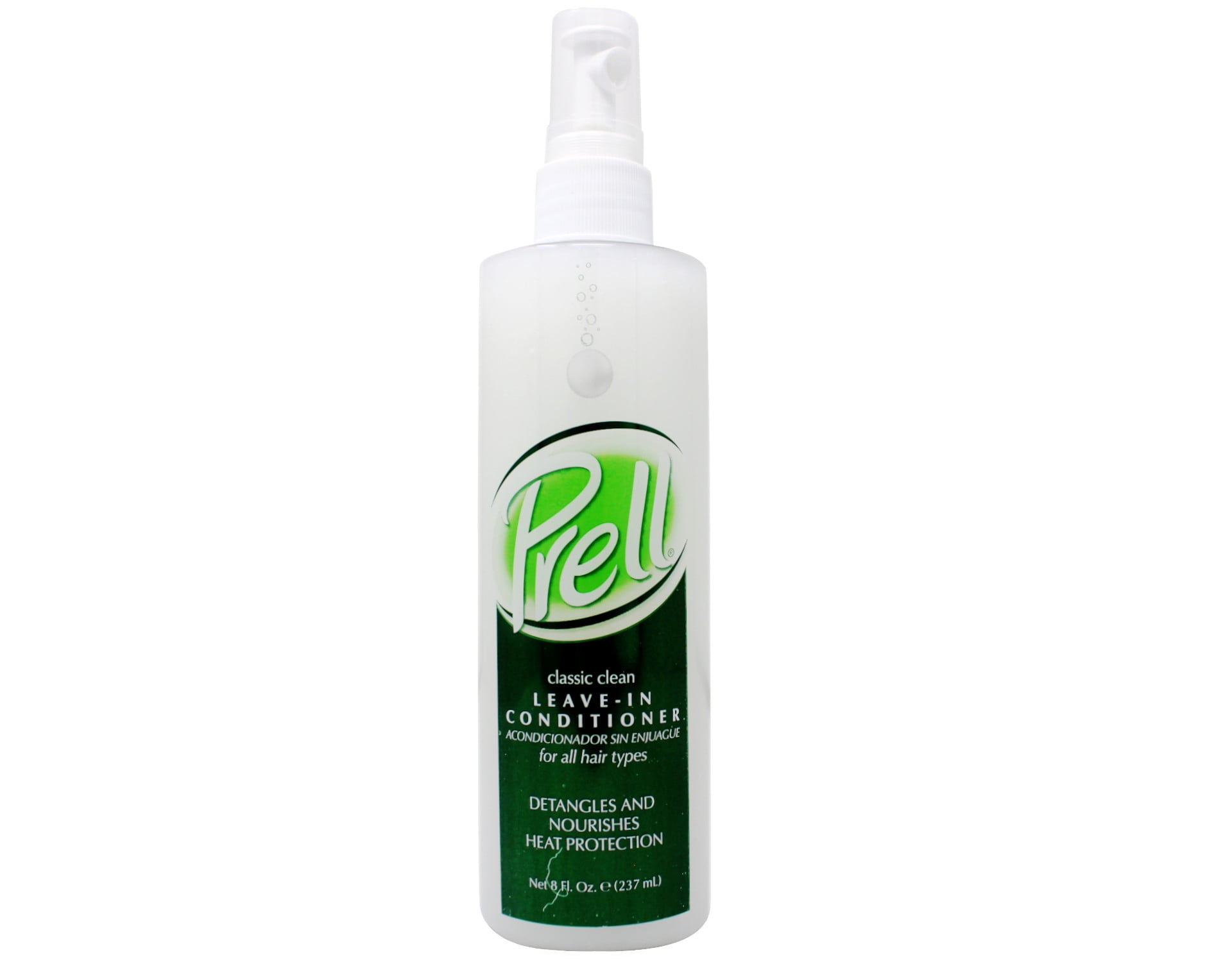 Prell Classic Clean Leave-in Conditioner, Detangles and Nourishes Heat Protection 8 fl. oz for All hair Types. - 6 Pack