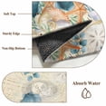 thumbnail image 6 of Round Rugs 6 Ft, Teal Blue Coastal Non Slip Area Rugs for Kitchen Bedroom Entryway, Summer Beach Starfish Shell Coral Nautical Retro Washable Carpet Runner Rug Floor Mats for Bedroom Home Decor, 6 of 8