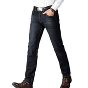uublik Men’s Fashion Bootcut Jeans Regular Fit Mens Work Pants Black