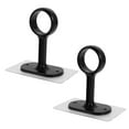 thumbnail image 5 of Homoyoyo 2 Pairs Self Adhesive Curtain Rod Brackets No Drill Ceiling Mount Black Easy Install Strong Hold, 5 of 8