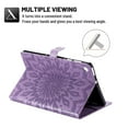 thumbnail image 4 of Dteck Folio Case for Lenovo Tab M10 FHD Plus 10.3 inch TB-X606F, Embossed Flower PU Leather Folio Stand Case with Card Holders Cover Auto Wake Sleep, Purple, 4 of 5