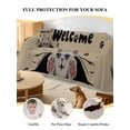 thumbnail image 4 of Cute Cats Couch Cover, Vintage Cat Claws Pets Cartoon Kitten Brown Oversized Sofa Cover Blanket for 3 Cushion Couch, Sectional Sofa Slipcover Furniture Protector for Living Room Bedroom 71''x150'', 4 of 9