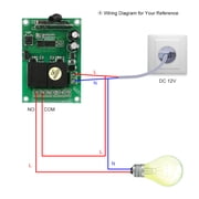 Smart Home 433Mhz DC 2CH Learning Code Wireless Remote Control Switch Relay Receiver Transmitter Universal Remote Switch System and Long 500M Transmitter Remote Controls 1527
