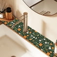 thumbnail image 2 of Yayeee Faucet Mat for Kitchen Sink 14.7" Diatomite Long Splash Guard Pad, Orange Flowers, 2 of 7