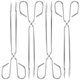 thumbnail image 1 of 4 pinzas de acero inoxidable para recoger basura, pinzas largas en forma de tijera, pinzas portátiles para exteriores (32 cm) (estilo aleatorio), 1 of 5
