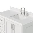 thumbnail image 6 of Ariel Stafford 42 Inch Single Right Offset Rectangle Sink Bathroom Vanity With Carrara White Quartz Countertop 1.5 Edge In White, 6 of 9