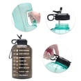 thumbnail image 4 of Soidarity Botella de agua motivadora de 3,78 l, marcador de tiempo, jarra de viaje de plástico Ropa Deportiva, Zapatos Negro Soidarity OD019765-01B, 4 of 6