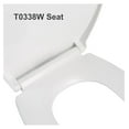 thumbnail image 2 of Elongated Toilet Seat Soft Close Replacement for T0338W, Quick Release, White Plastic Toilet Seat, 2 of 6