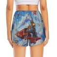 thumbnail image 2 of Lsque Cartoon Train Hot Air Balloon Printed Women's Running Shorts with Liner Pockets,Elastic Quick Dry Workout Athletic Gym Yoga Shorts,Womens High Waist Shorts-X-Large, 2 of 9
