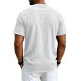 thumbnail image 4 of Sewkxo Men's Linen Shirts Short Sleeve Casual Shirts Button Down Shirt for Men Beach Summer Shirt,White S, 4 of 8