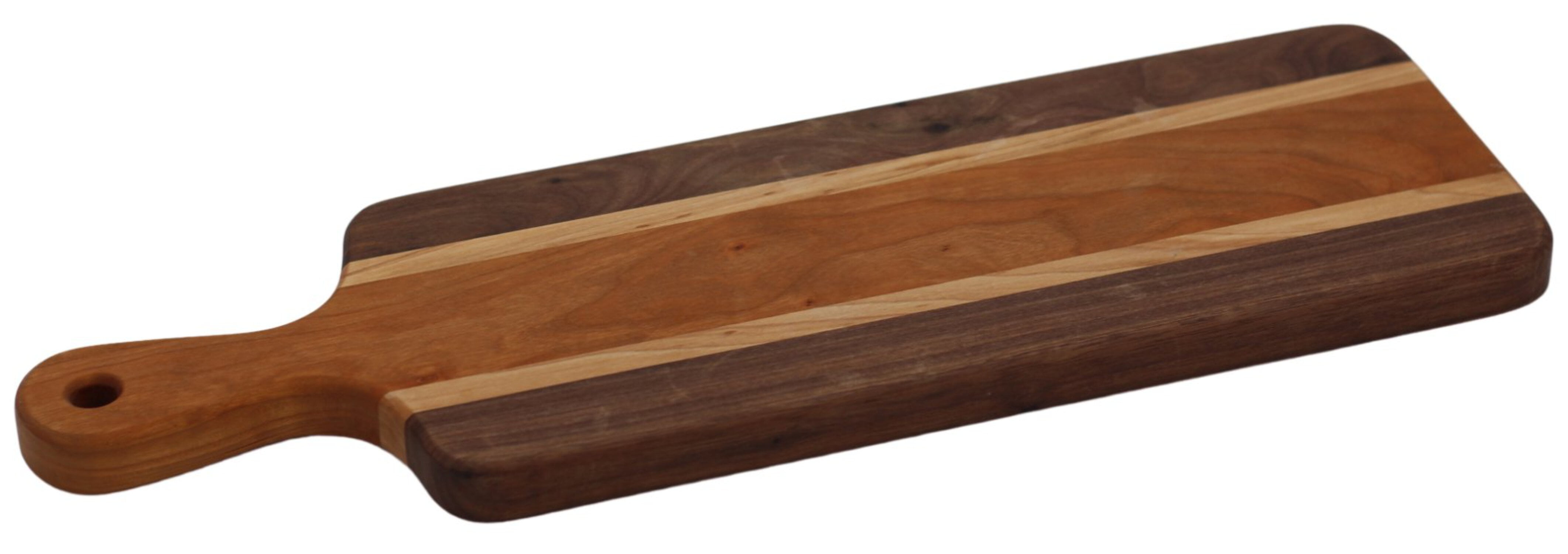 Paddle Handle Cutting Boards Including Oil