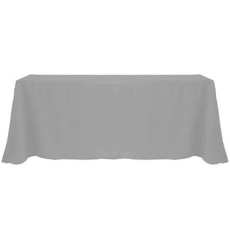 

Ultimate Textile (5 Pack) 108 x 156-Inch Rectangular Polyester Linen Tablecloth with Rounded Corners - for Wedding Restaurant or Banquet use Charcoal Grey