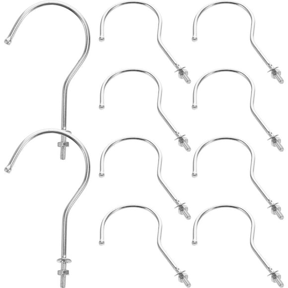 10 ganchos metálicos de repuesto para maniquí, resistentes ganchos de hierro en forma de S para perchero, joyería, bolsos, armario, uso doméstico y minorista
