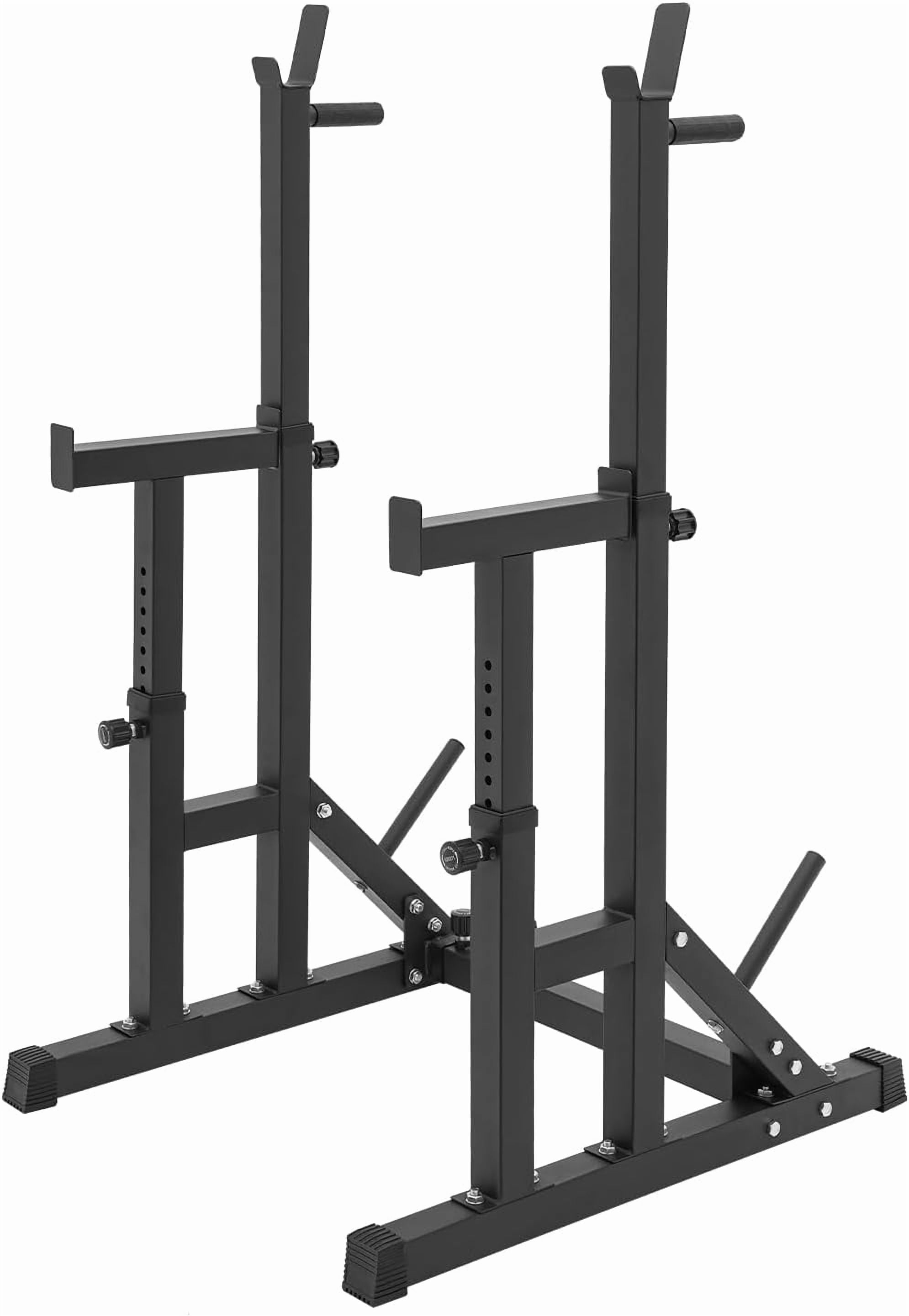 Adjustable Barbell Rack, Multi-function Barbell Rack,Squat Rack Stand, Barbell Rack for  Press,Weight Lifting Rack for Home Gym Strength Training Fitness Workout, Max Load 550LBS