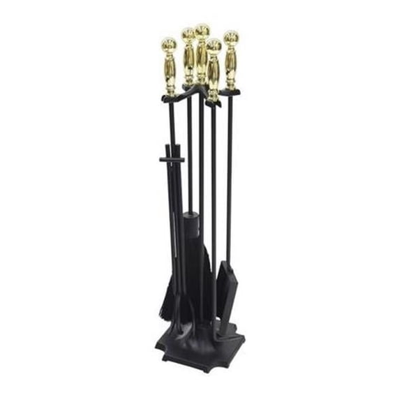 Achla WR-46PB Carlisle Tool Set, Polished Brass & Black