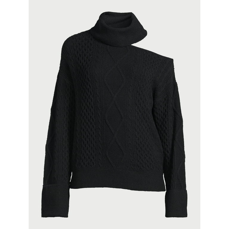 Black turtleneck women's walmart hot sale