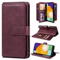 thumbnail image 1 of SaniMore Versatile Case for Samsung Galaxy A14 5G 6.6" 2023, Durable PU Leather Case Card Slots Flip Kickstand Magnetic Closure Anti-drop Shockproof Full Body Protective Wallet Business Case, Winered, 1 of 8