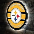 thumbnail image 5 of Pittsburgh Steelers 15" Round LED Lit Wall Sign, 5 of 5