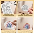 thumbnail image 4 of 33Pcs Rainbow Water Soluble Hand Sewing Stabilizers 8.3"x11.7" Cartoon Rainbow Embroidery Pattern Stabilizer 4 Sheets Stick and Stitch Embroidery Paper Sticker, 4 of 7