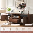 thumbnail image 3 of Tydimor TV Cabinet Stands for TVs up to 65", Entertainment Center with Storage Shelf & Outlet, Media Console Table with Drawers for Living Room, 3 of 11