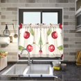 thumbnail image 4 of Yayeee Kitchen Curtains Tier Pair Light Filtering 27"x36" Rod Pocket Short Cafe Window Panel, Watercolor Cherry, 4 of 7