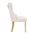 thumbnail image 5 of INCLAKE Set of 2 Velvet Dining Chairs, Tufted Upholstered Accent Chairs with Gold Legs and Nailhead Trim, Modern High Back Chairs with Lion Head Ring Pull for Living Room Kitchen, Beige, 5 of 7