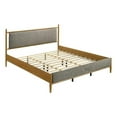 thumbnail image 1 of Pemberly Row 46" Wood Eastern King Panel Platform Bed in Light Brown/Gray, 1 of 10