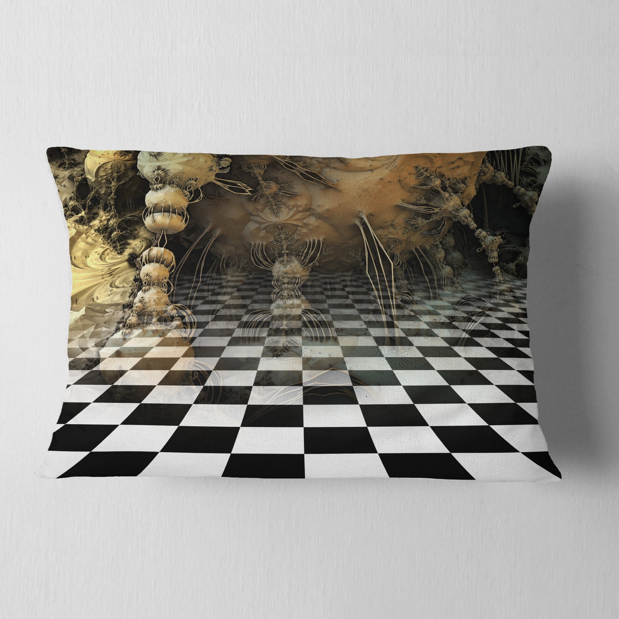 Designart Geometric Composition Close up - Contemporary Throw Pillow - 12x20