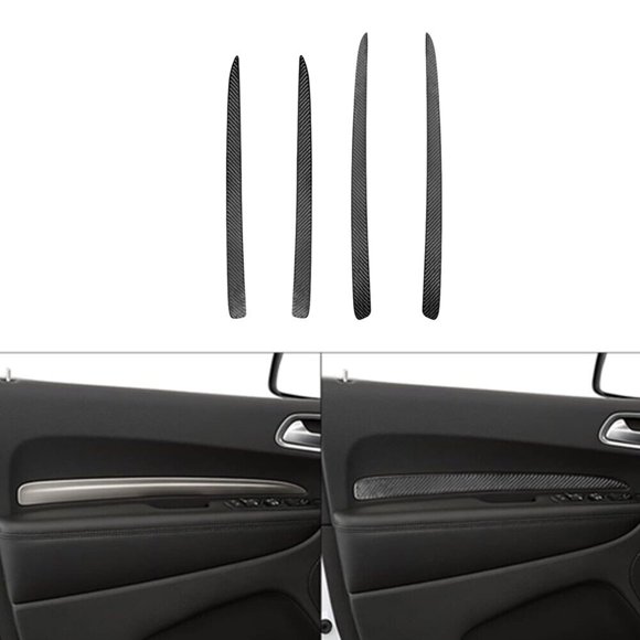 4pcs Carbon Fiber Interior Door Side Trim Cover Trim for Dodge Durango 2014-2020