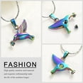 thumbnail image 3 of Hummingbird Cremation Jewelry Keepsake Stainless Steel Human Pet Urn Necklace for Ashes for Women Men Memorial Pendant, 3 of 6