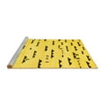 thumbnail image 2 of Ahgly Company Machine Washable Indoor Rectangle Solid Yellow Modern Area Rugs, 2' x 4', 2 of 4