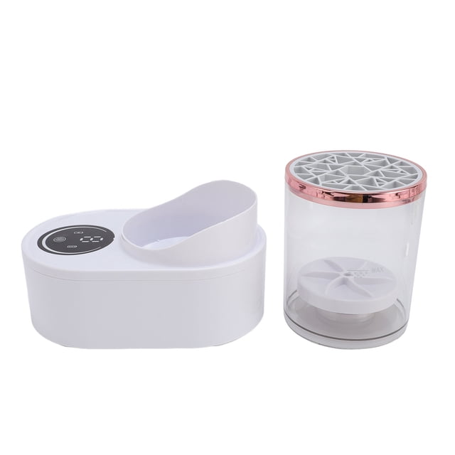Máquina De Secador De Limpiador De Cepillo De Maquillaje, Limpiador De Cepillos De Maquillaje Eléctrico Cleaning Profundo 3 En 1 Vista Transparente Automática Para Uso