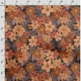thumbnail image 3 of Soimoi Floral Printed,Cuddle Minky Fabric, Sewing Fabric by The Yard 56 Inch Wide,Decorative Plush Soft Fabric, Baby Garments, Toys and Blankets, Orange, 3 of 5