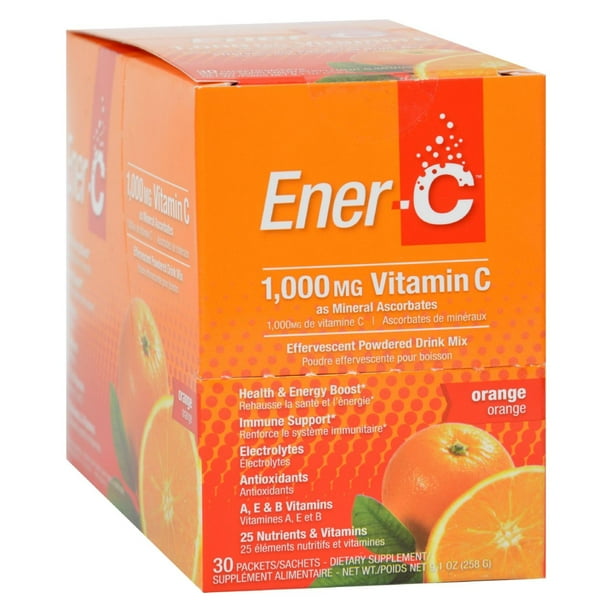 EnerC Vitamin Drink Mix Orange 1000 mg 30 Packets