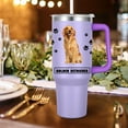 thumbnail image 2 of Golden Retriever Gift for Dog Owner,40oz Golden Retriever Tumbler with Handle Insulated Reusable Stainless Steel Travel Water Bottle (Color 2), 2 of 6