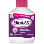 MiraLAX Laxative Powder, Gentle Constipation Relief, PEG 3350, Physician Recommended, No Harsh Side Effects, 30 Dose