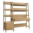 thumbnail image 2 of Modway Bixby 2-Piece Modern Style Wood Office Desk and Bookshelf - Oak, 2 of 5