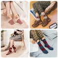 thumbnail image 3 of 5Pair Women's Christmas Holiday Socks Cotton Xmas Socks for Girls Novelty Christmas Gifts with Box, 3 of 6