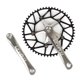 thumbnail image 1 of Juego de s individuales 170 mm s 130 BCD Juego de s para bicicleta de carretera de montaña, engranaje fijo (negro) Plata Soledad Juego de bielas de plato de bicicleta, 1 of 6