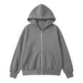 thumbnail image 6 of AnuYalue Women's Zip Up Hoodies Loose Fit Long Sleeve Sweatshirts Pockets Drawstring Track Jackets Trendy Hoodie, 6 of 8