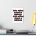 thumbnail image 4 of Inspirational Wall Art  Vision Without Action Motivation Wall Decor for Home Office Gym Inspiring Success Quote Print Ready to Hang Unframed, 4 of 13